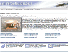 Tablet Screenshot of conference-facilities.co.za